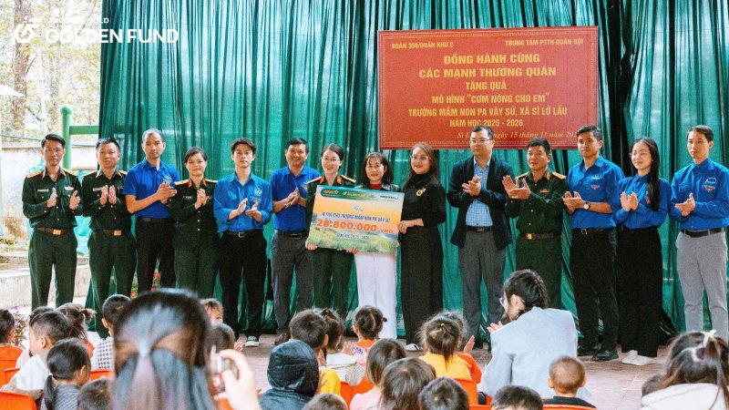 Golden Fund đồng hành cùng "Cơm nóng cho em 2025", thắp lửa tri ân thầy trò vùng cao