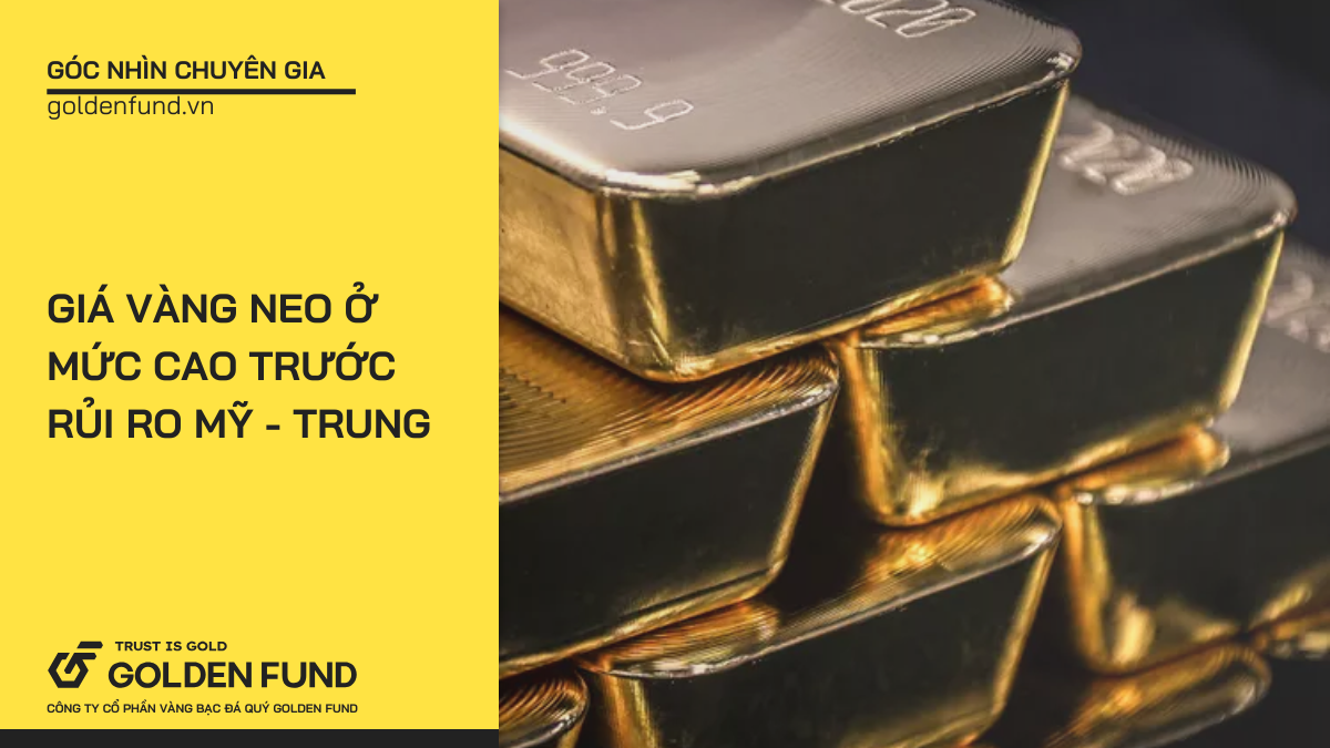 Giá vàng duy trì đà tăng trên mốc 3.200 USD khi căng thẳng thương mại Mỹ - Trung leo thang